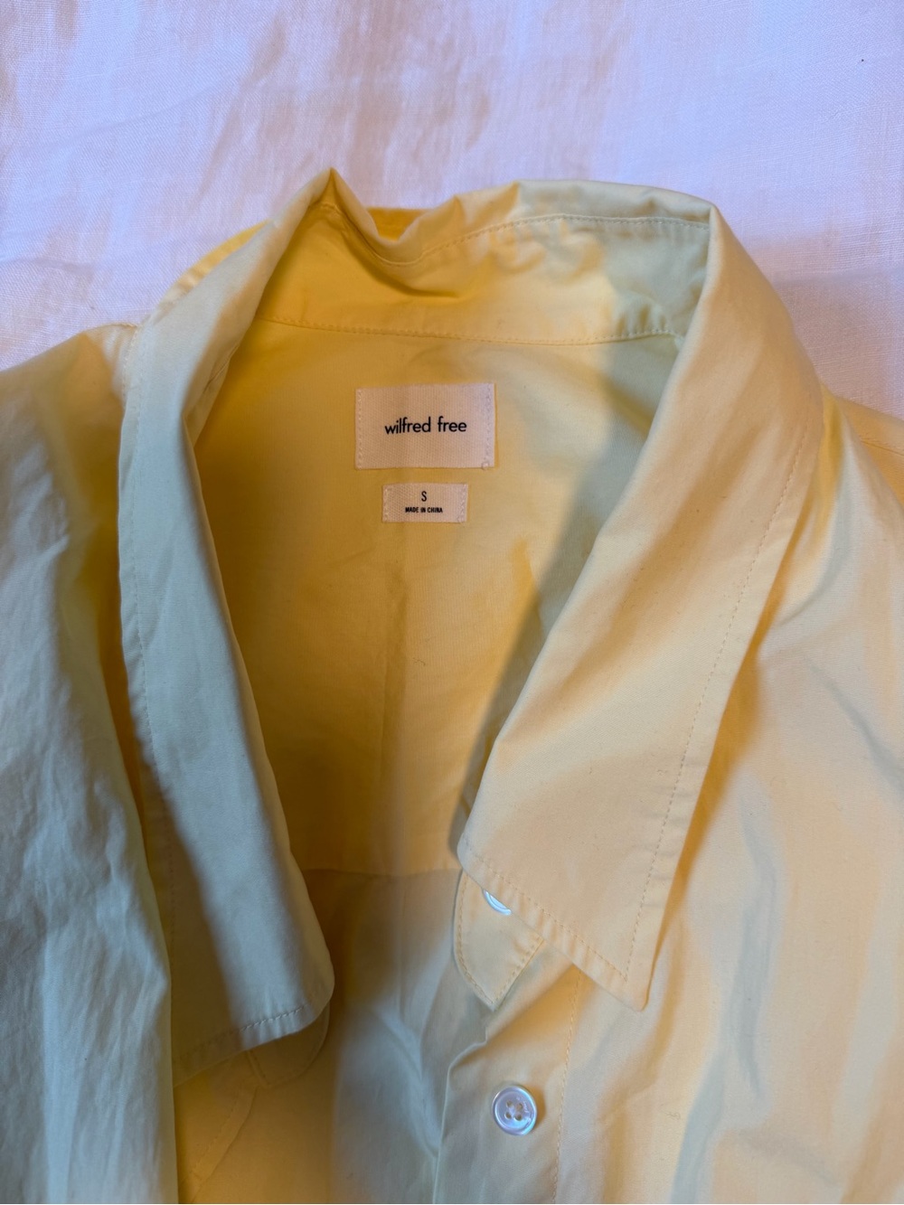 Wilfred Free Pale Yellow Lightweight Shirt Jacket
